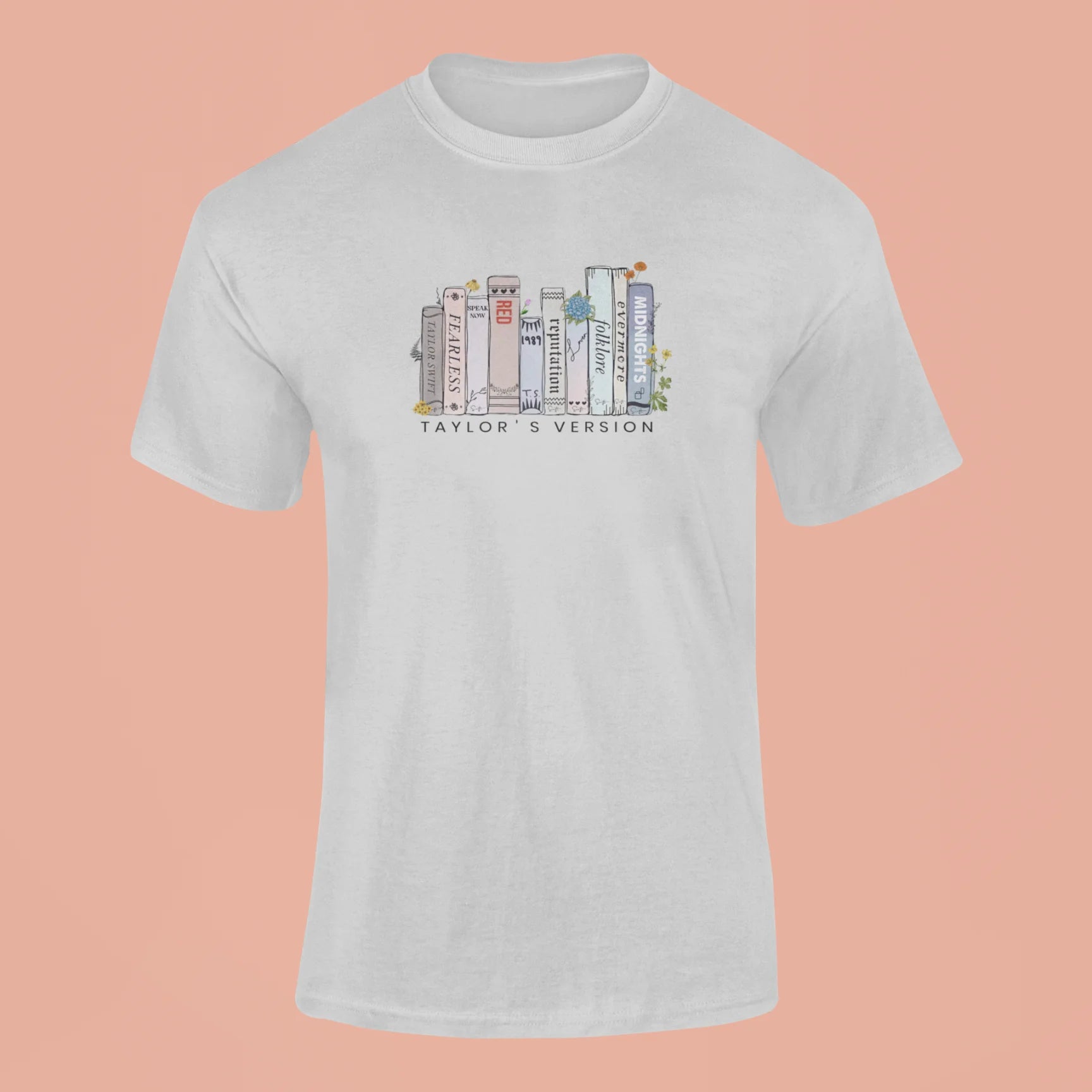 taylor swifts albums as books t shirt 2 grey