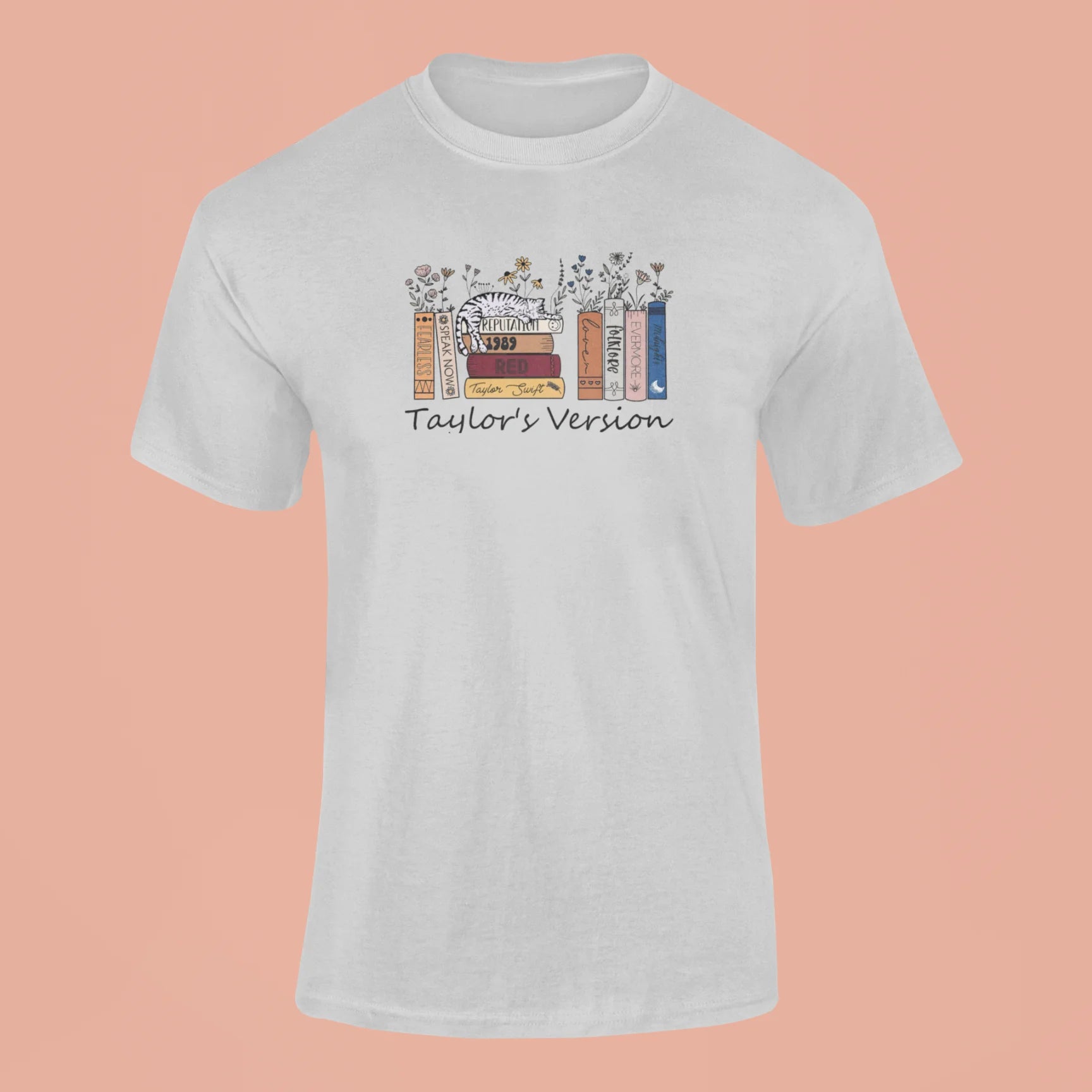 taylor swifts albums as books t shirt 3 grey