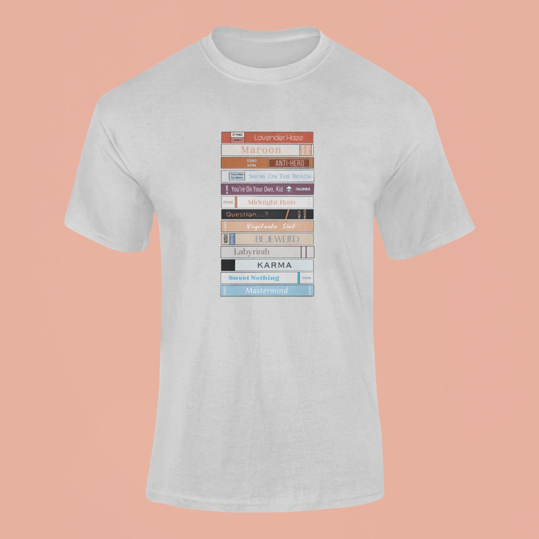 taylor swifts midnights bookshelf t shirt grey