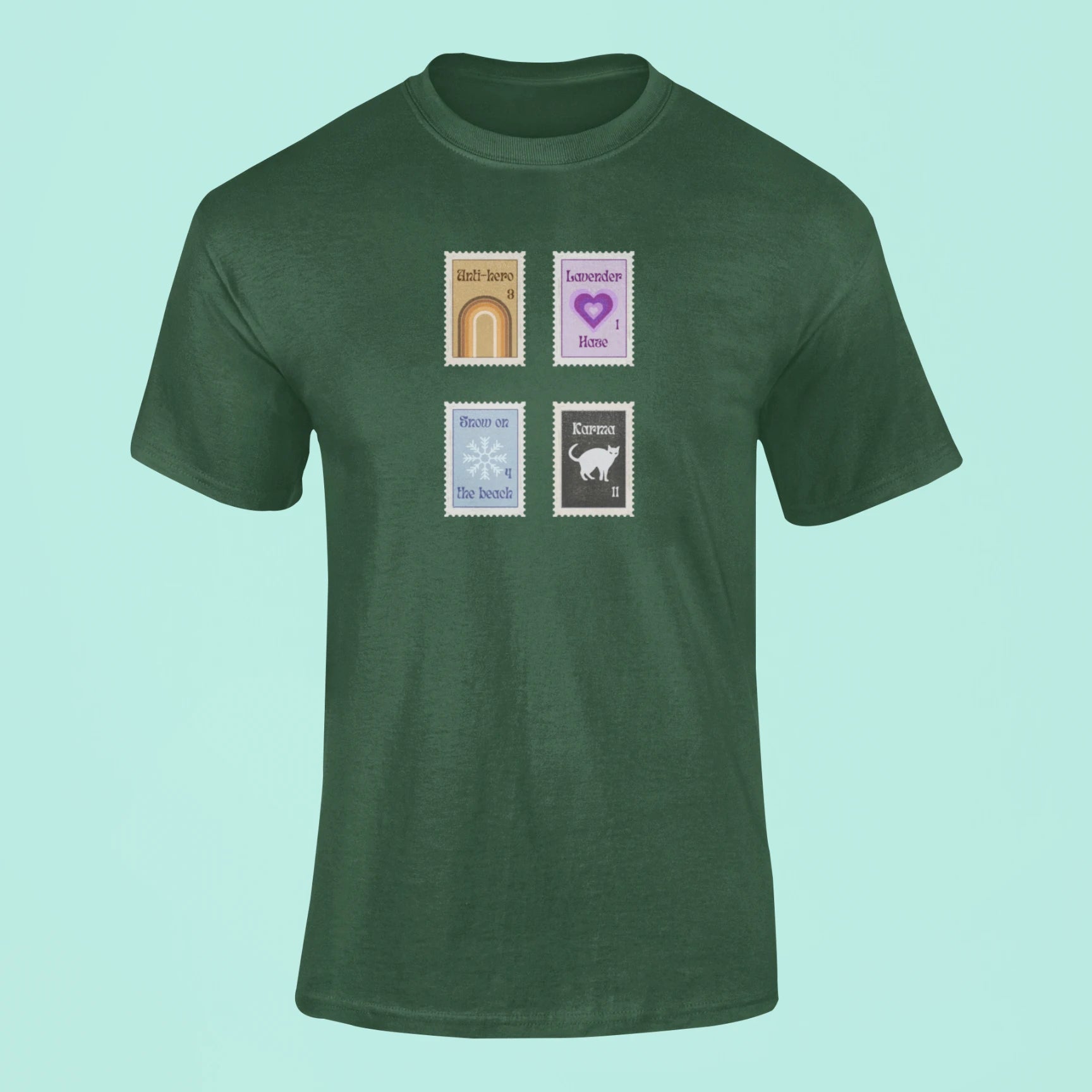 taylor swifts stamp t shirt green
