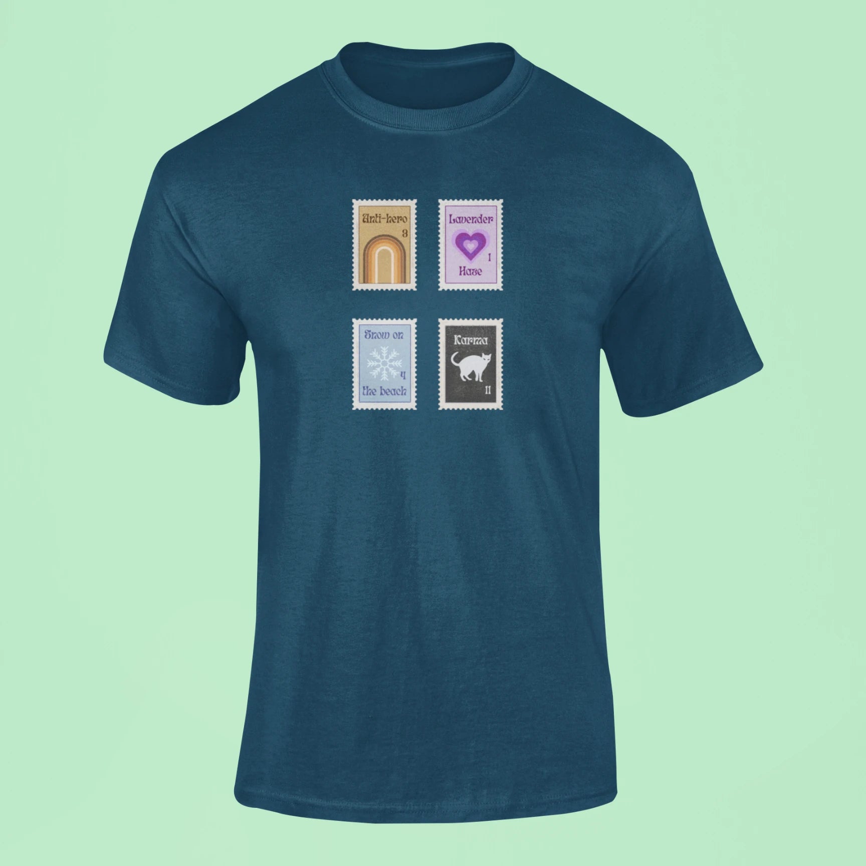 taylor swifts stamp t shirt navy blue