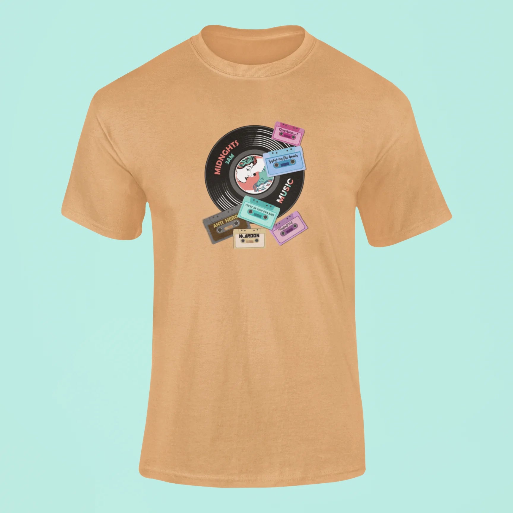 taylot swift albums cds and cassette t shirt mustard yellow