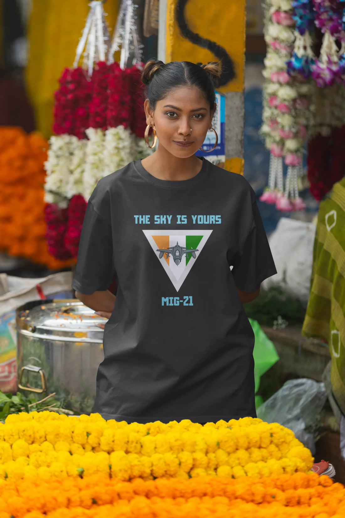 The sky is yours MiG-21 Oversized T-Shirt