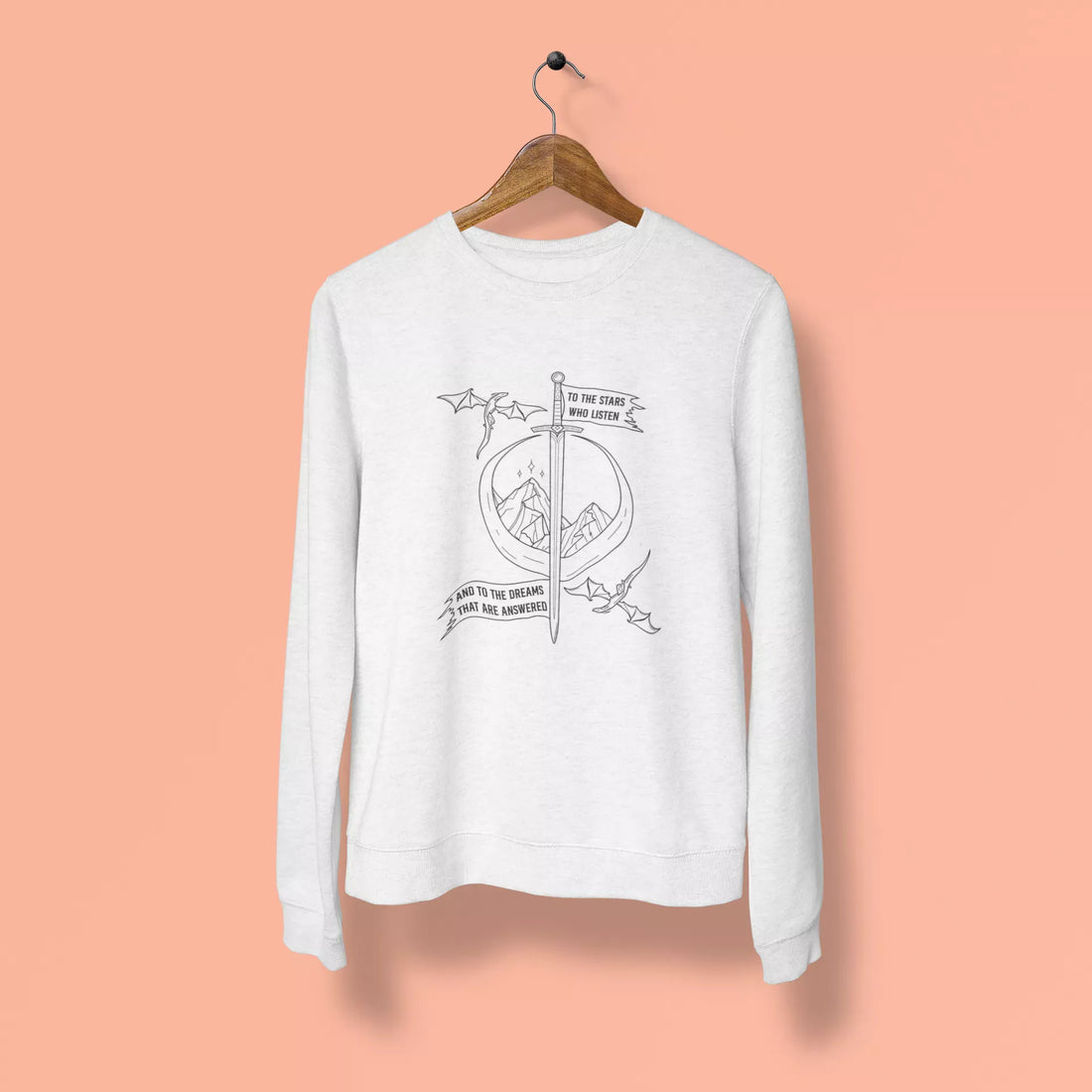 to the stars who listen and to the dreams that are answered unisex sweatshirt maroon