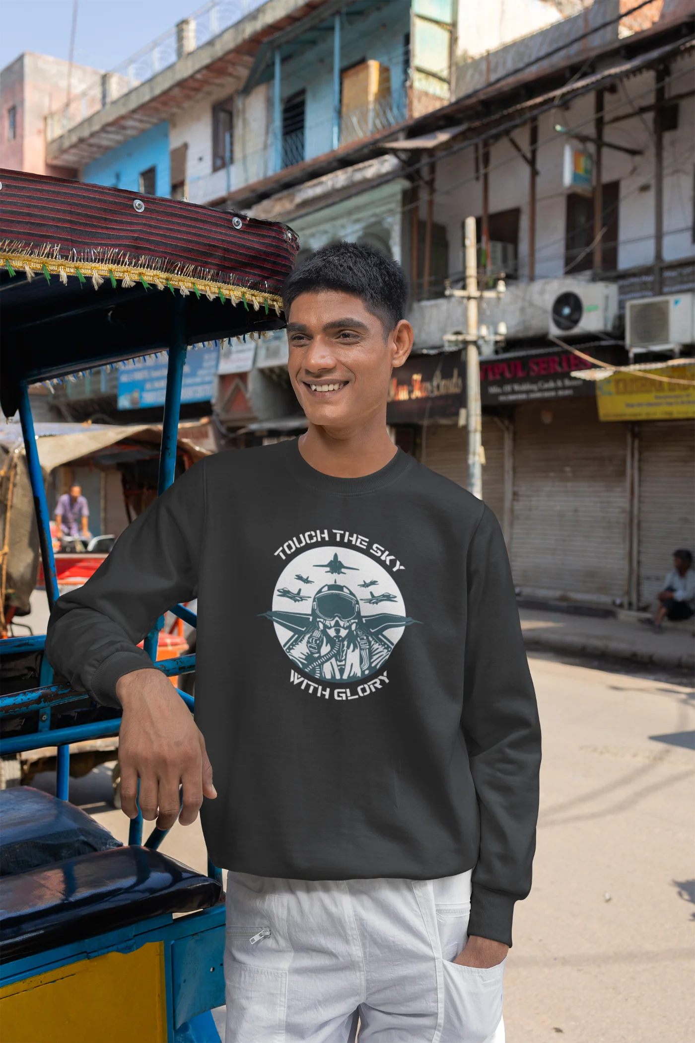 Raak de hemel aan met glorie Unisex sweatshirt