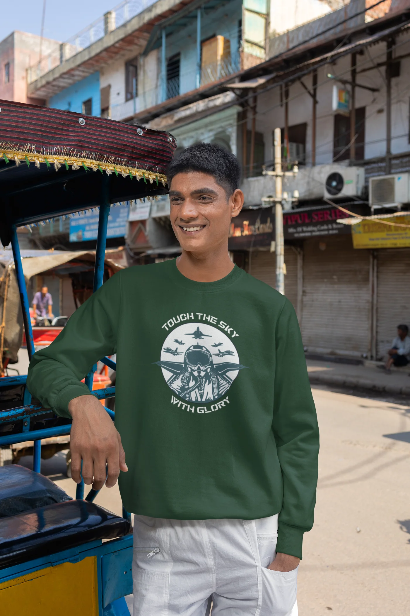 Raak de hemel aan met glorie Unisex sweatshirt