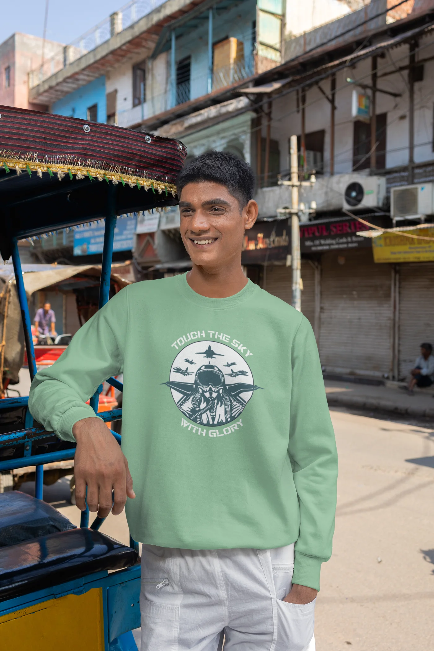Raak de hemel aan met glorie Unisex sweatshirt