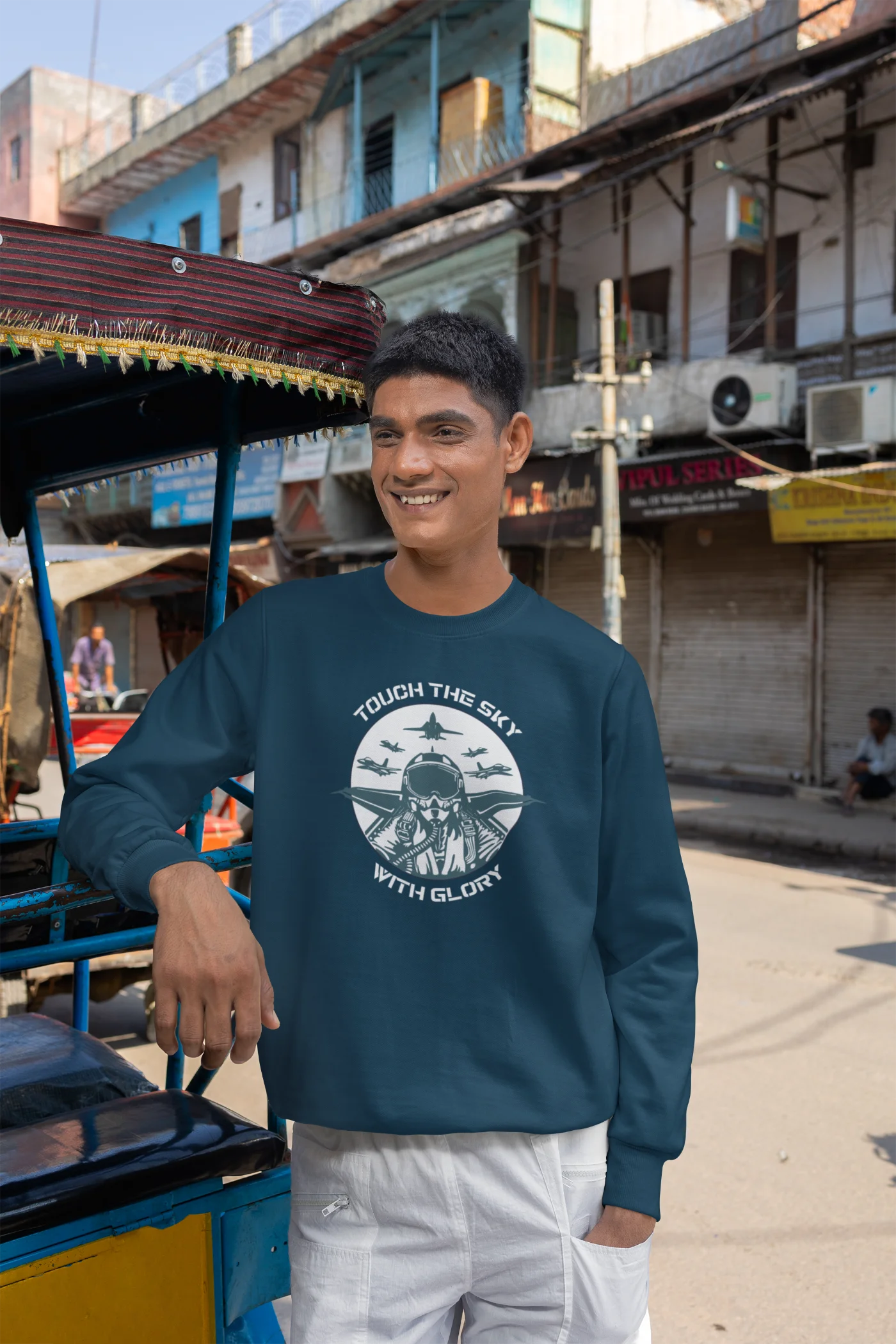 Raak de hemel aan met glorie Unisex sweatshirt