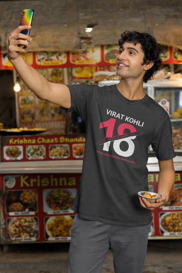 Virat Kohli nummer 18 - RCB T-shirt