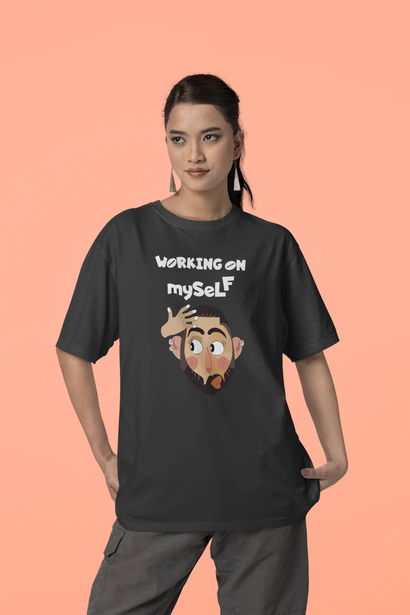 Aan mezelf werken Oversized T-shirt