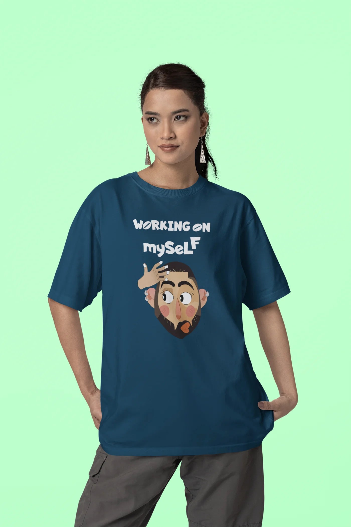 Aan mezelf werken Oversized T-shirt