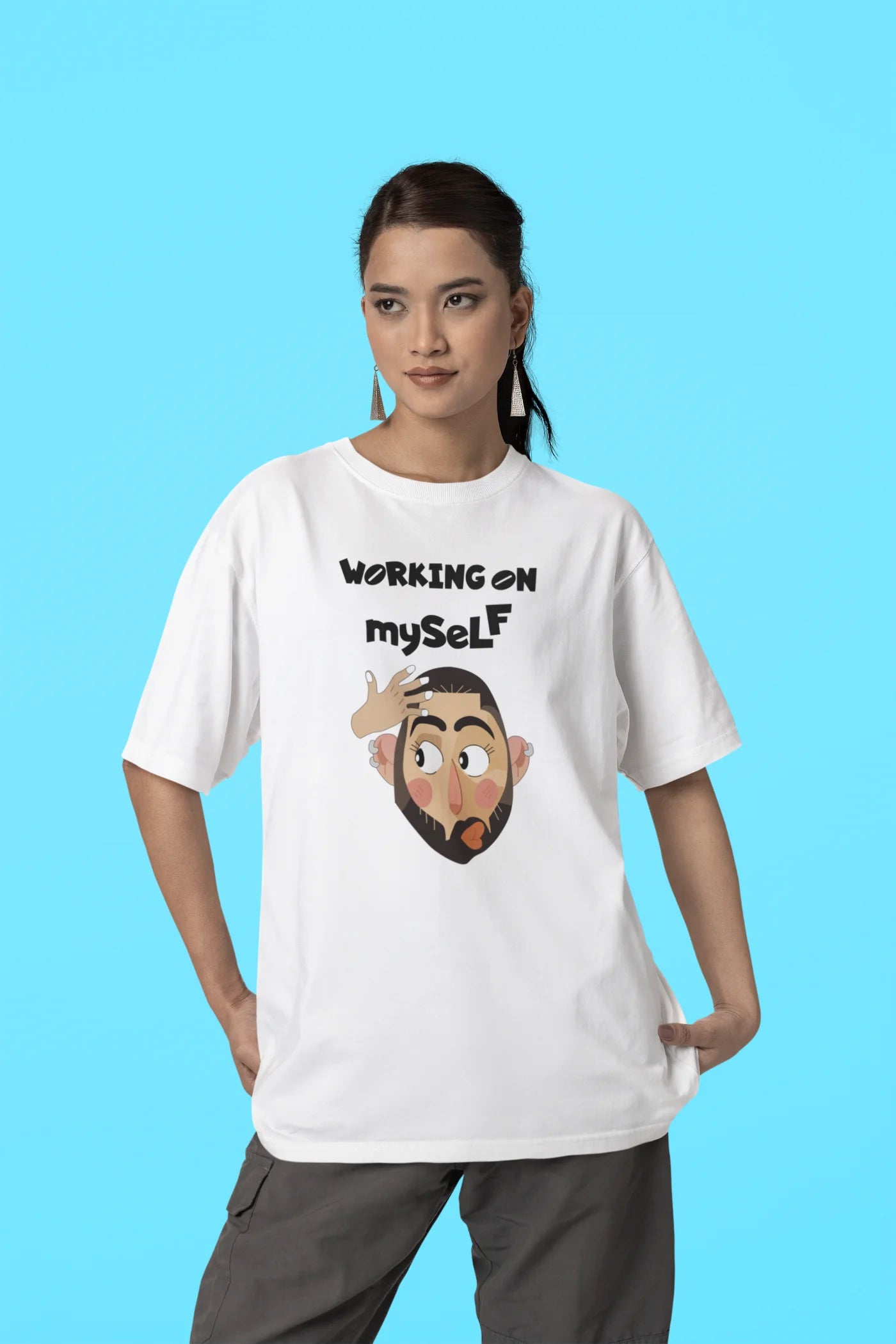 Aan mezelf werken Oversized T-shirt