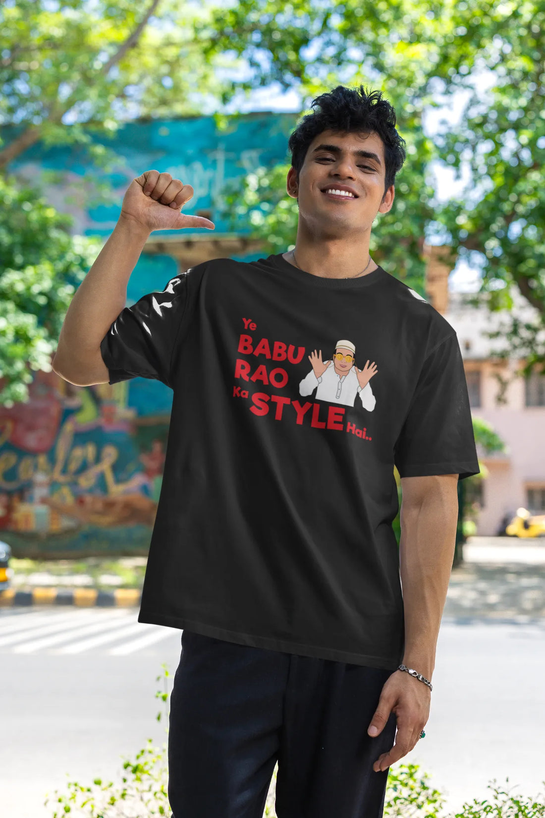 Ye babu rao ka style hai Oversized T-Shirt