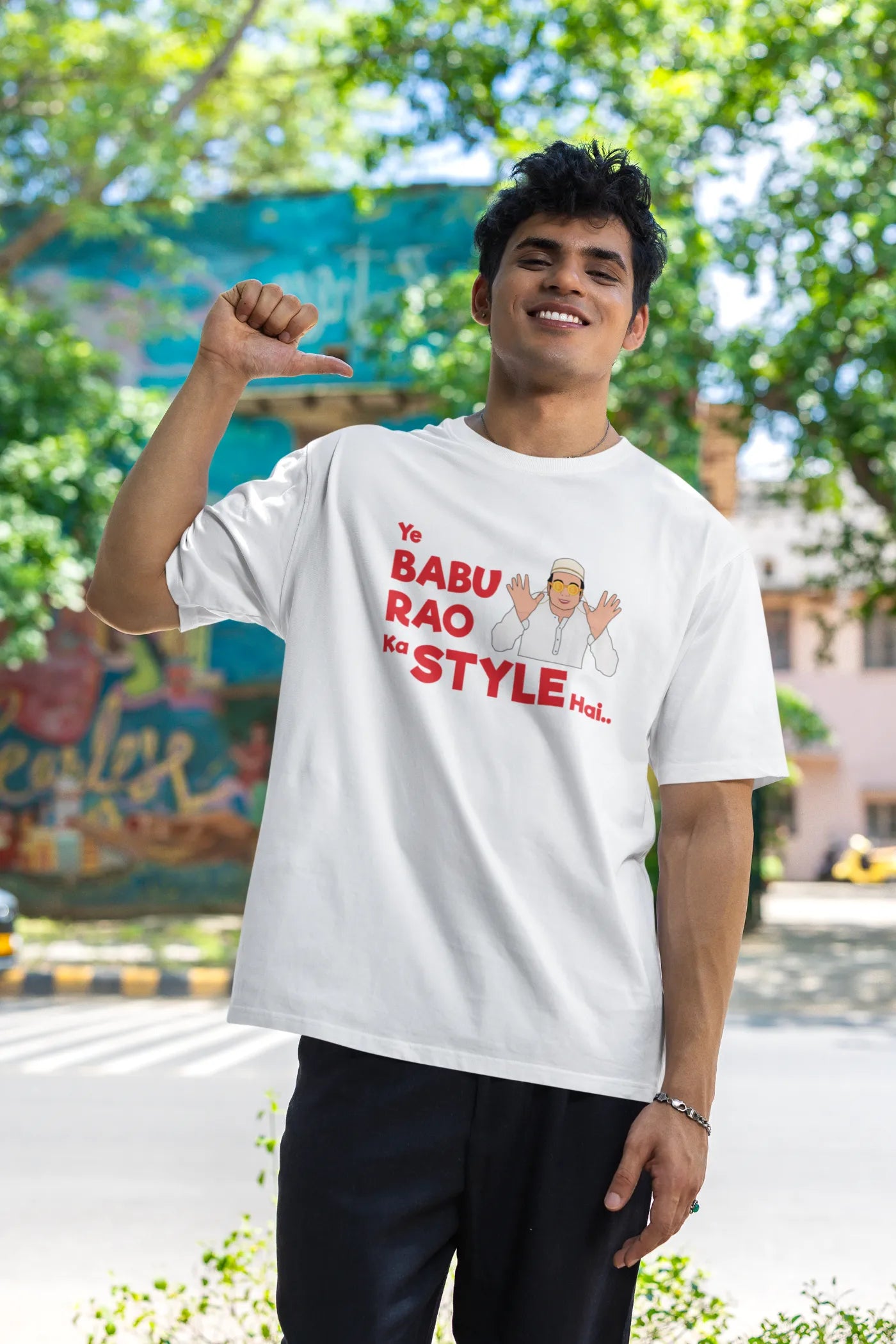 Ye babu rao ka style hai Oversized T-Shirt