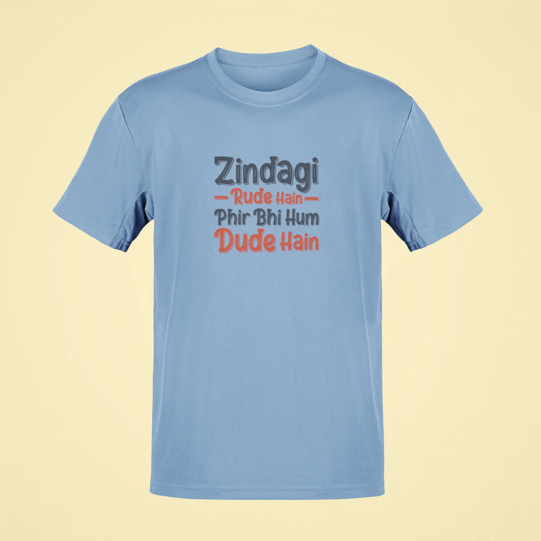 zindagi rude hain fir bhi hum dude hain oversized t shirt white